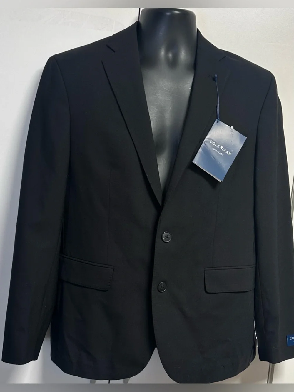 Kenneth Cole Reaction Men's Slim-Fit Stretch Black Grand OS Suit Jacket NWT